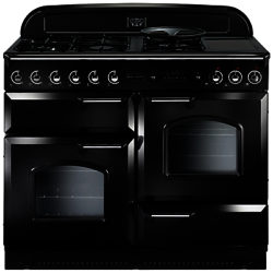 Rangemaster Classic 110 Gas Range Cooker Gloss Black
